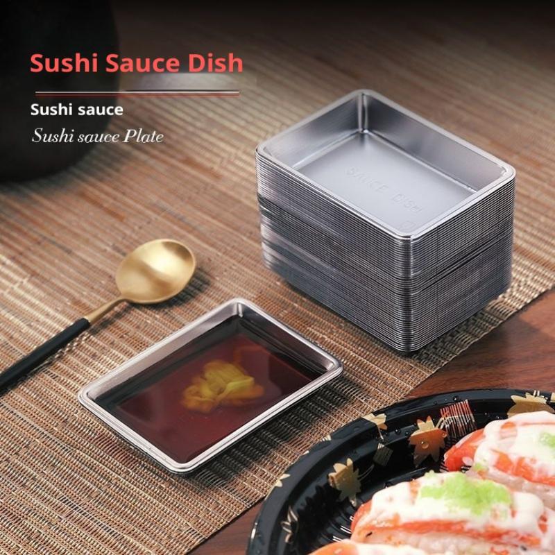 Sauce Dipping Cup - 100 ชิ้น ถ้วยซอสแบบใช้แล้วทิ้ง ถาดใส่เครื่องปรุงซูชิ ถ้วยพลาสติกใส่มัสตาร์ด จานใส่ซอส
