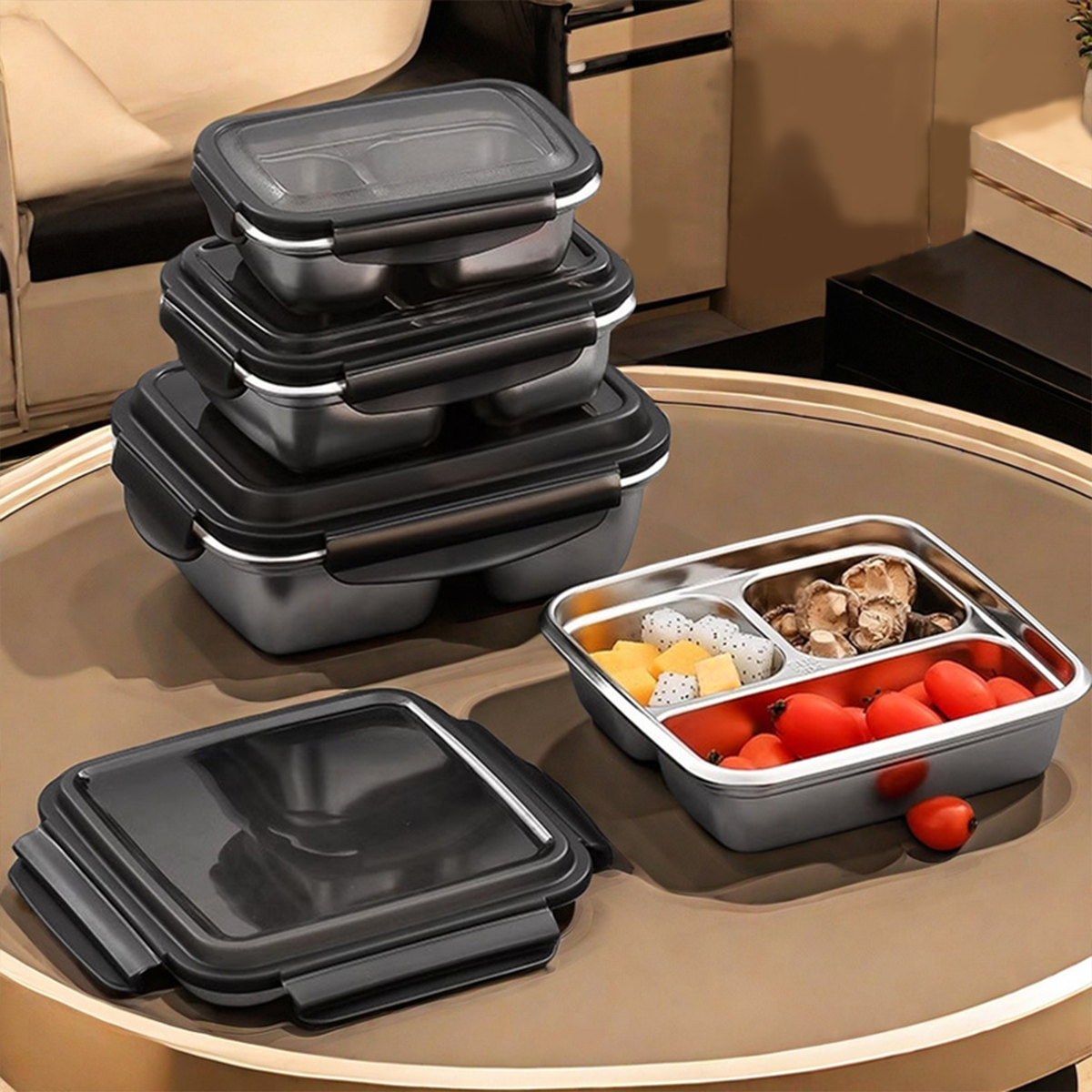 WORTHBUY 2/3 กริด 304 สแตนเลสก - Meal Prep Bowl บทวิจารณ์และราคา