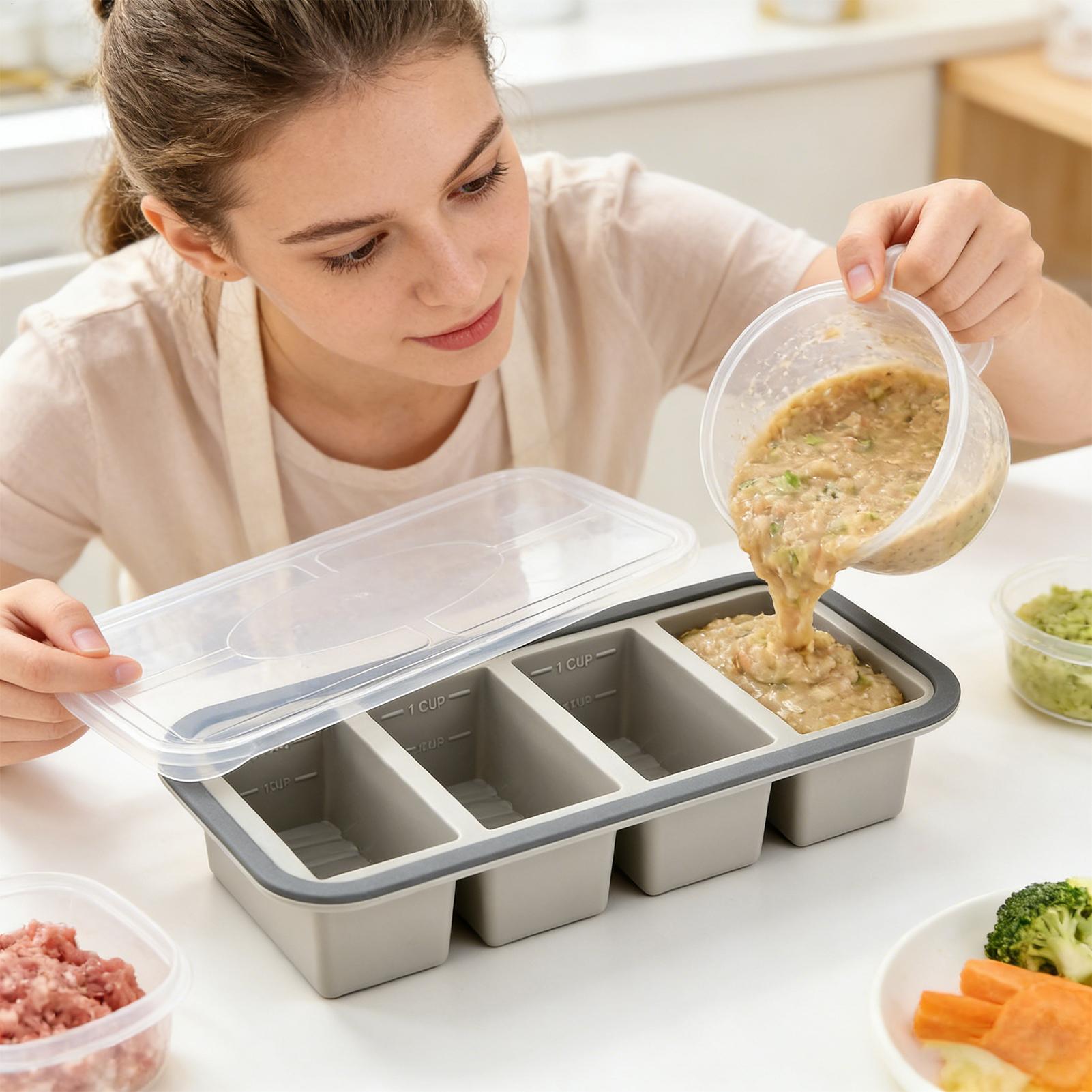 แม่พิมพ์ซิลิโคนสำหรับแช่แข็ง ง - Meal Prep Template บทวิจารณ์และราคา