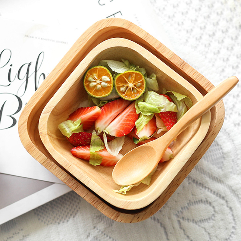 1Pc ไม้ชาม4ชามสลัดผลไม้ขนาดใหญ - Meal Prep Bowl บทวิจารณ์และราคา