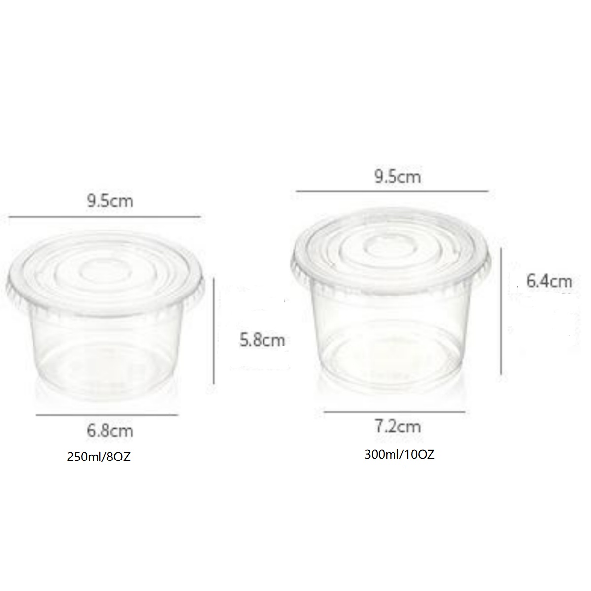 ถ้วยพลาสติกใส 8/10 ออนซ์ พร้อม - Sauce Dipping Cup บทวิจารณ์และราคา