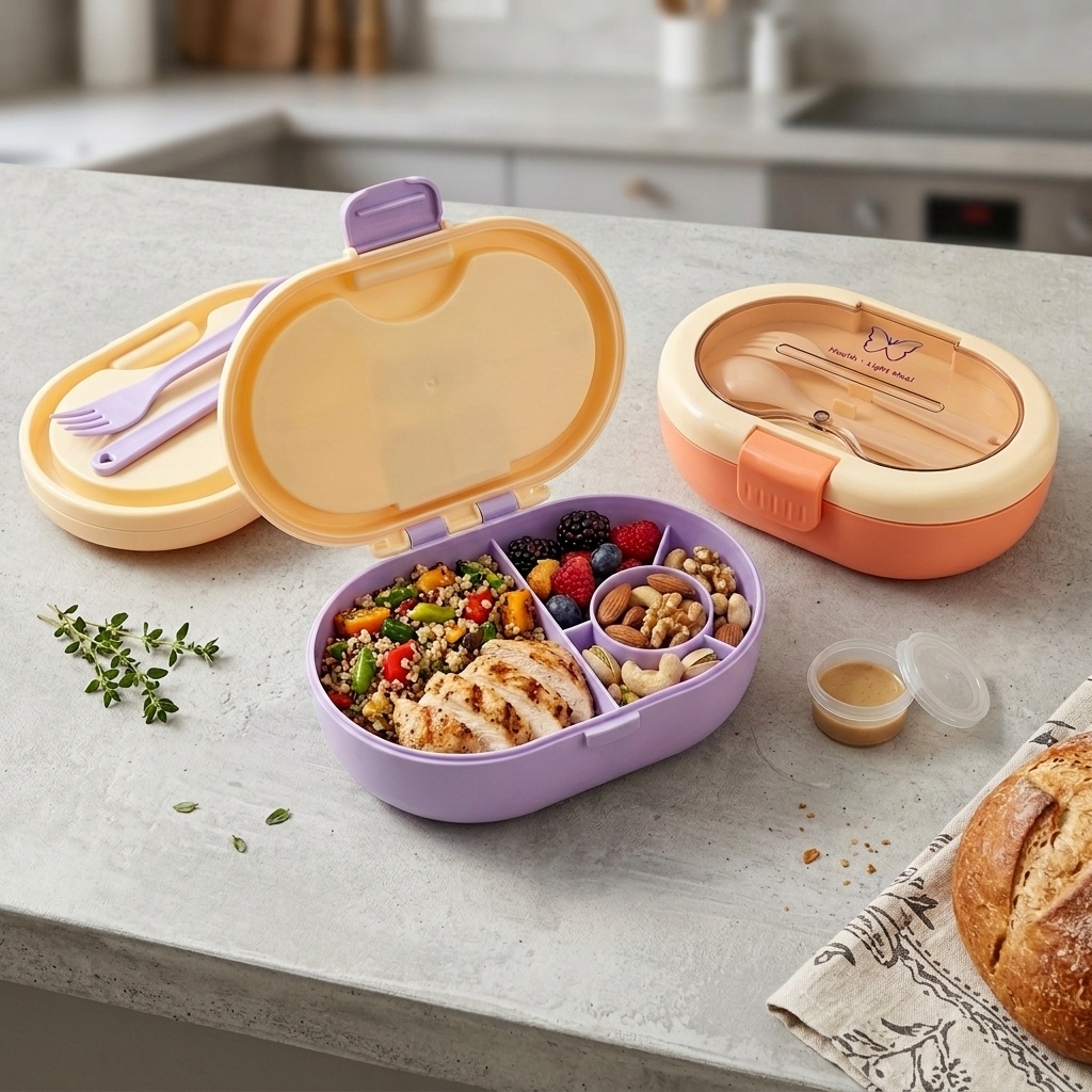 กล่องอาหารกลางวันพลาสติกแบบแบ่ - Meal Prep Or Prep Meal บทวิจารณ์และราคา